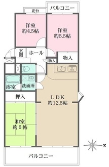 香枦園パークマンションの間取図