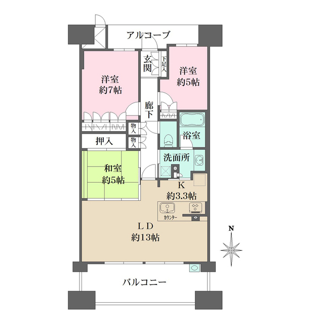 ＢＥＬＩＳＴＡ神戸旧居留地の間取図