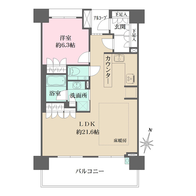 ザ・パークハウス神戸トアロードの間取図