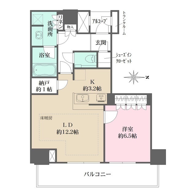 ザ・パークハウス神戸ハーバーランドタワーの間取図
