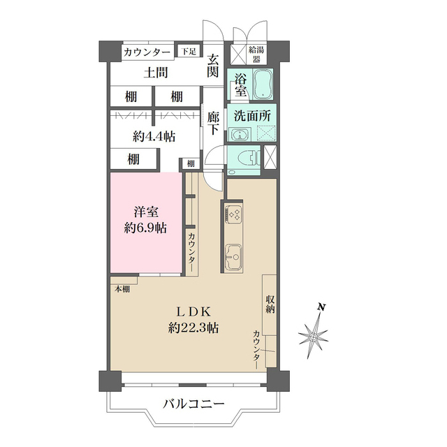 明石アーバンライフの間取図