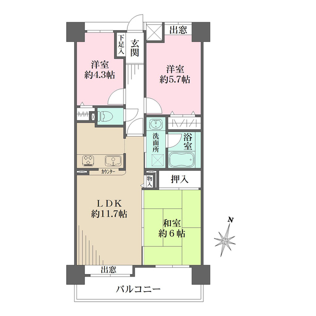 神戸本山ガーデンハウスの間取図