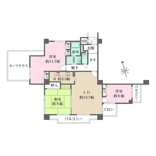 ハイツ住吉川公園の間取図