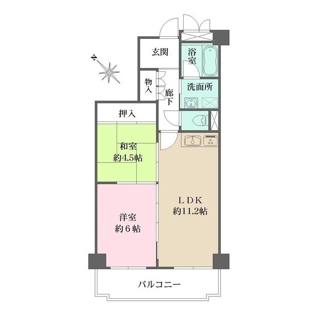 ベルダ鈴蘭台の間取図