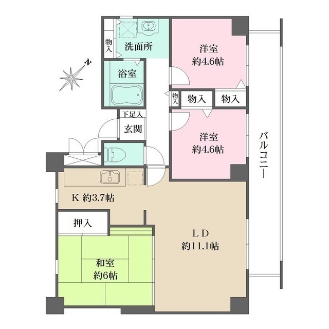 ラ・セーヌ兵庫の間取図