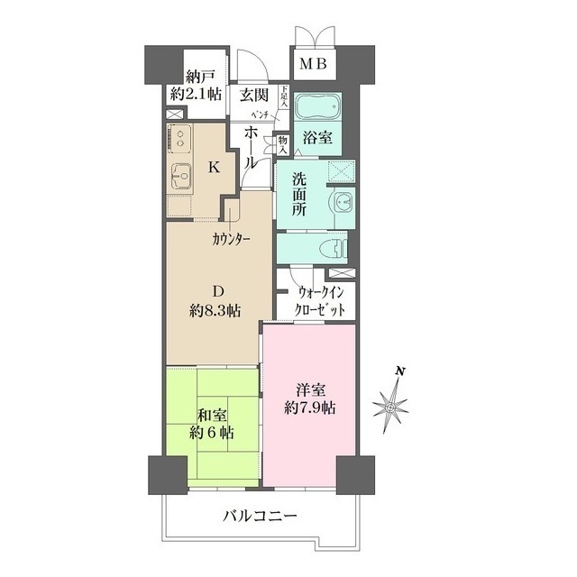 ＲＩＣイーストコート１１番街の間取図