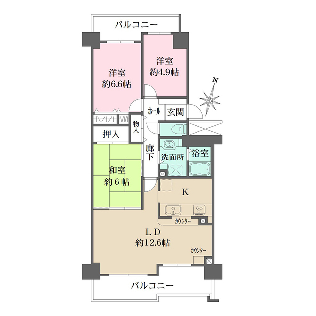 RICイーストコート7番街2番館の間取図