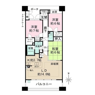 カルチェリベルテ学園都市の間取図