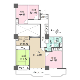 ポートピアプラザＤ棟の間取図