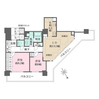 アーバンライフ神戸三宮ザ・タワーの間取図