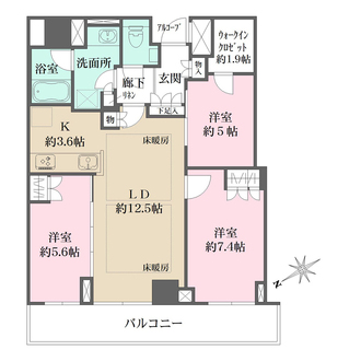 ザ・パークハウス神戸タワーの間取図