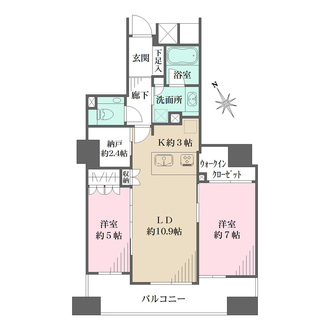 アトラス神戸中山手通の間取図