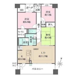 エルヴェール神戸本山アーバンライフの間取図