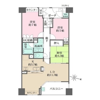 エルヴェール神戸本山アーバンライフの間取図