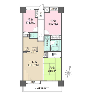 神戸本山ガーデンハウスの間取図