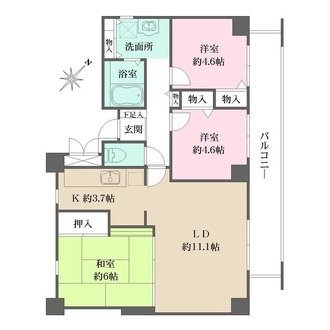 ラ・セーヌ兵庫の間取図