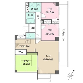 ラ・セーヌ兵庫の間取図