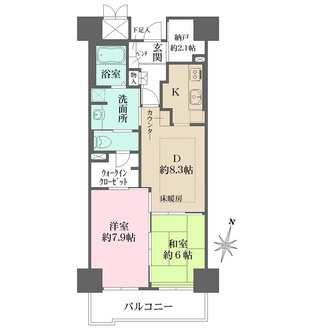 ＲＩＣイーストコート１１番街の間取図