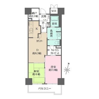 ＲＩＣイーストコート１１番街の間取図