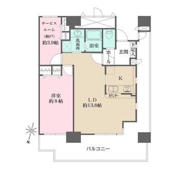 ＲＩＣイーストコート３番街１０１号棟の間取図