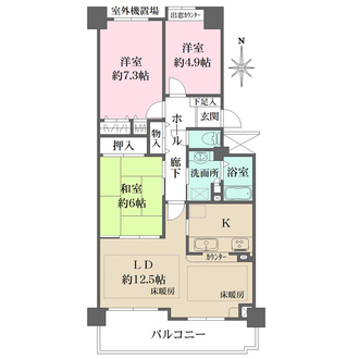 ＲＩＣウエストコート７番街３番館の間取図
