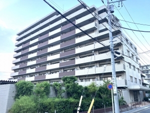 ライオンズマンション原木中山駅前の外観