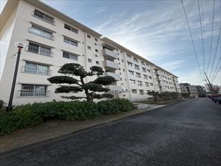 西一社団地１２号棟の外観